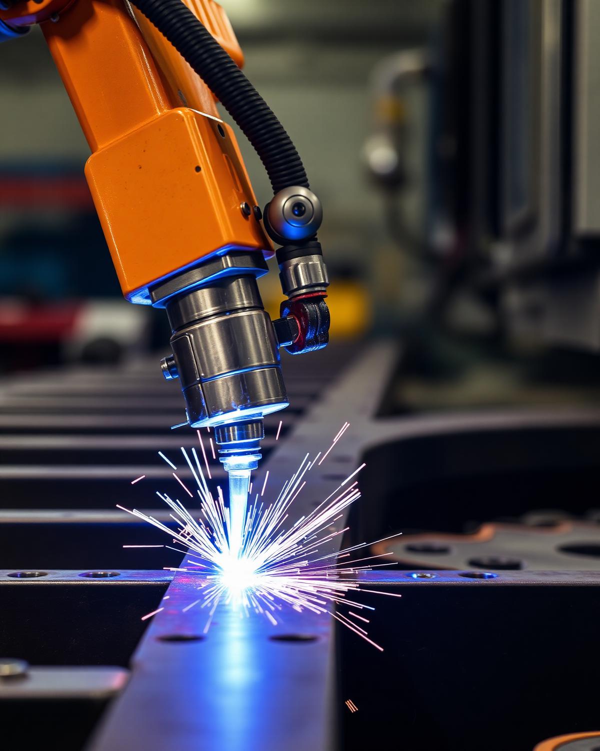 Precisão industrial em solda robotizada